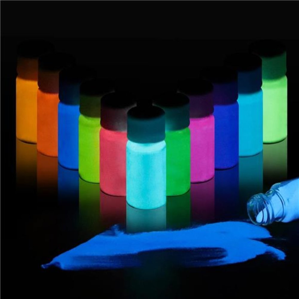 Glow in The Dark Powder 12 Colors Epoxy Resin Dye Luminous Pigment Powder